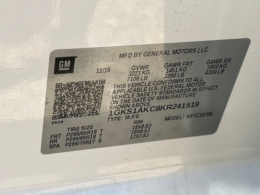 2019 GMC Yukon SLE