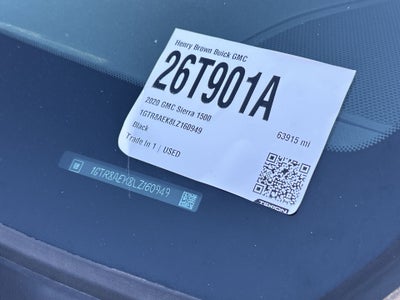 2020 GMC Sierra 1500 Sierra