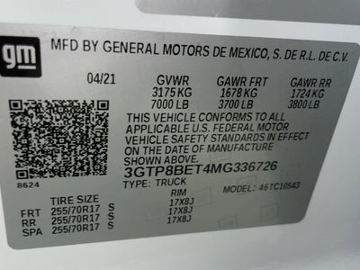 2021 GMC Sierra 1500 SLE